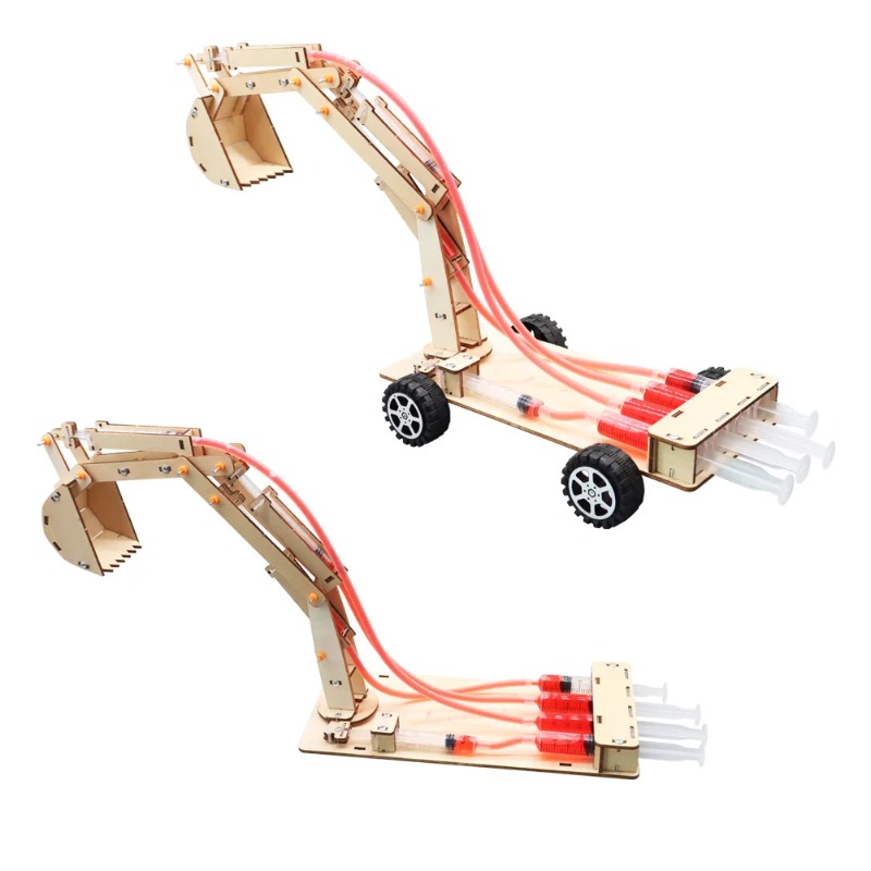 Science Diy Model - Excavadora hidráulica hecha a mano, tecnología