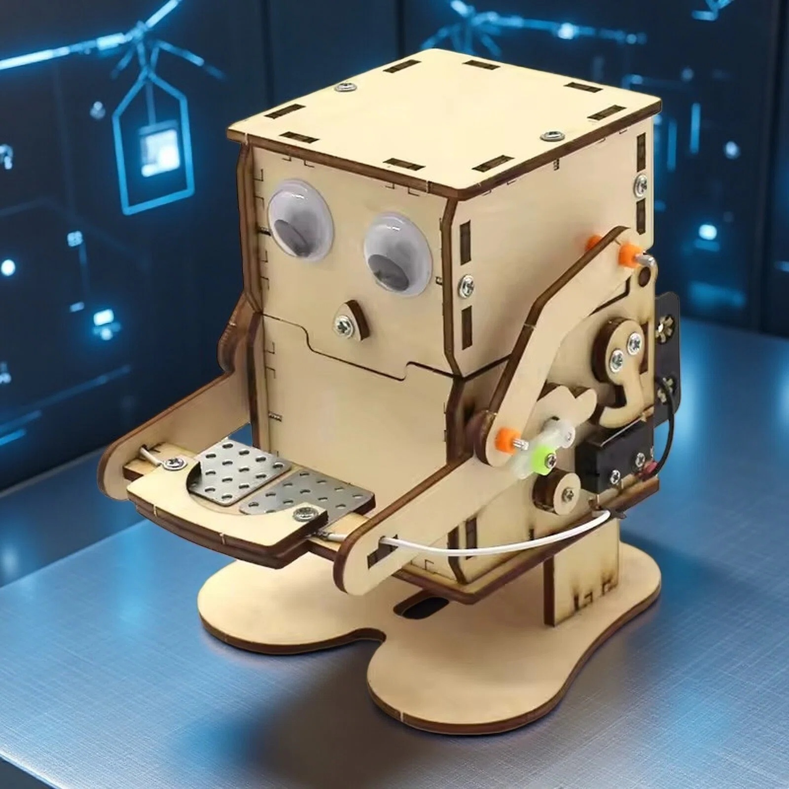 Science Diy Model - Modelo de Robot Comedor de Monedas,